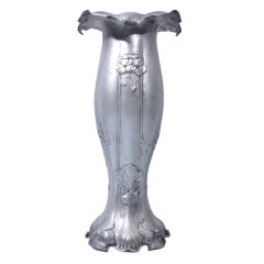 Antique Gorham Vase - Matele Silver in Fabulous Geranium Pattern - 1905