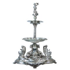 Monumental Victorian English Silver Centerpiece Stephen Smith