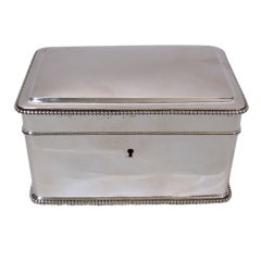 Dutch 833 Silver Heavy Weight Beaded Rectangular Box