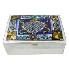 Wiener Werkstätte 900 Silver Enamel Box C 1910