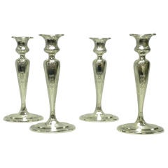 Set of 4 TIFFANY & CO. Sterling Silver Candlesticks