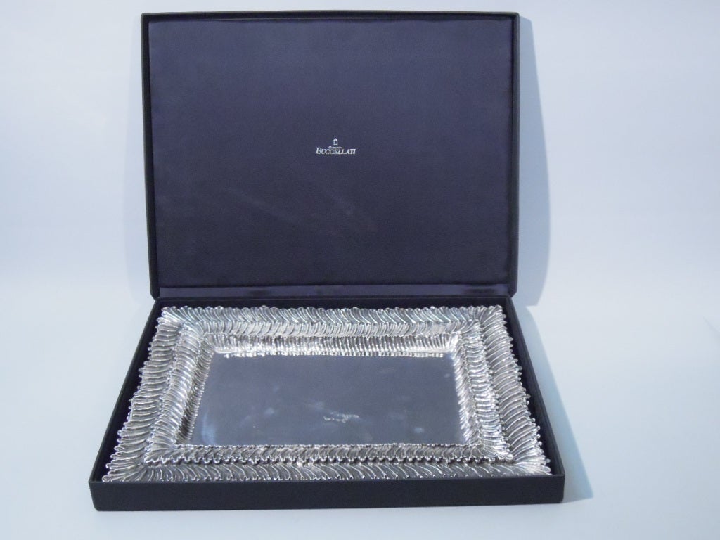 BUCCELLATI Dramatic Sterling Silver Tray