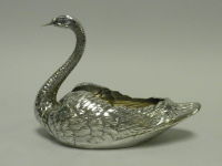 GORHAM MFG. CO. Sterling Silver Swan Dish, Circa 1910