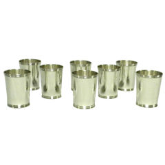 MANCHESTER SILVER CO. set of 8  Mint Julep Cups mid 20th Century