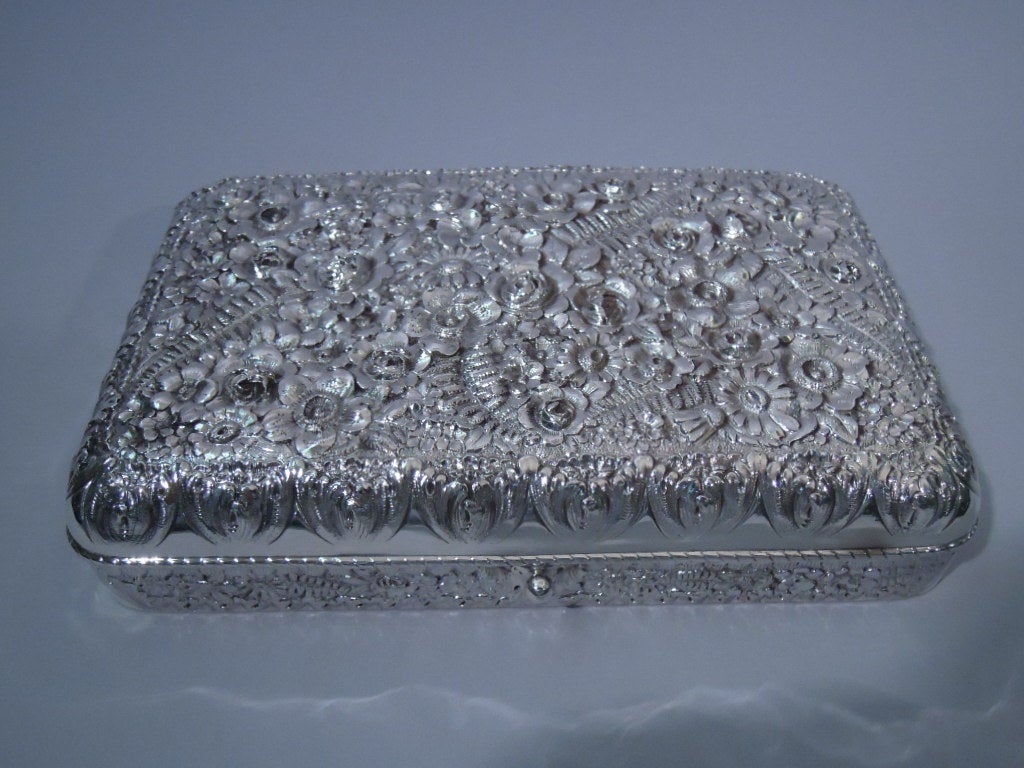 Tiffany Sterling Silver Repousse Box C 1885 3