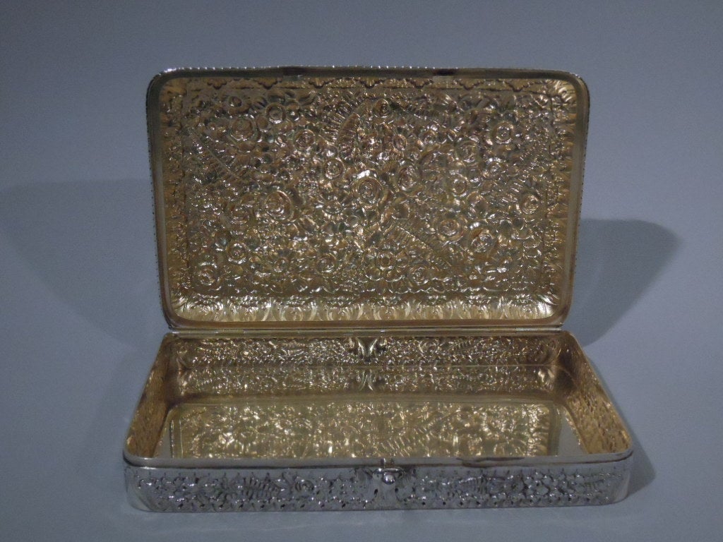Tiffany Sterling Silver Repousse Box C 1885 4