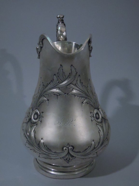 real silver water pitcher
