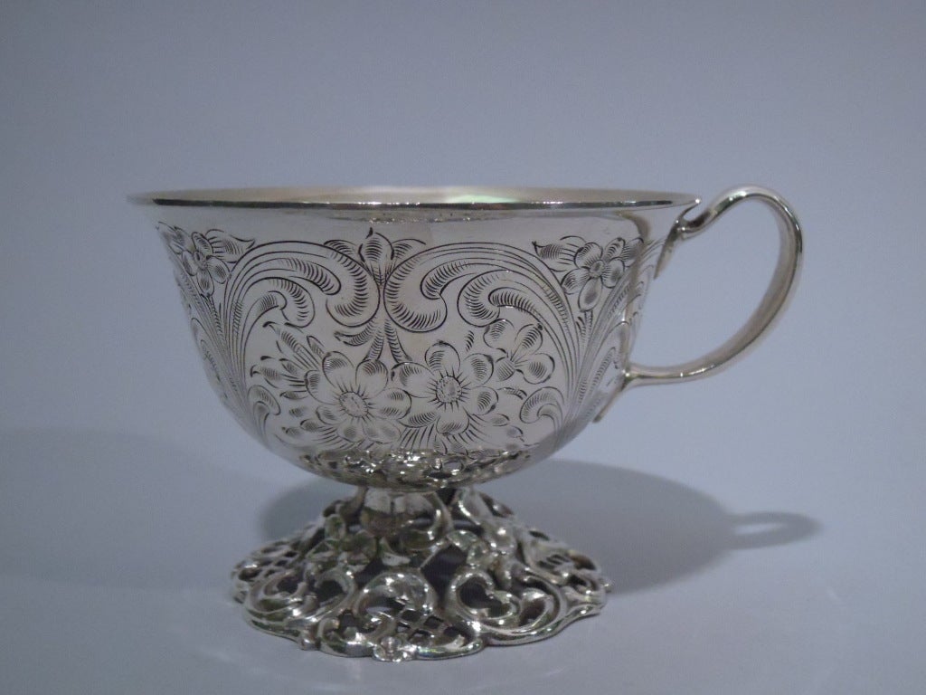 JE Caldwell Sterling Silver Punch Bowl with 10 Cups 5
