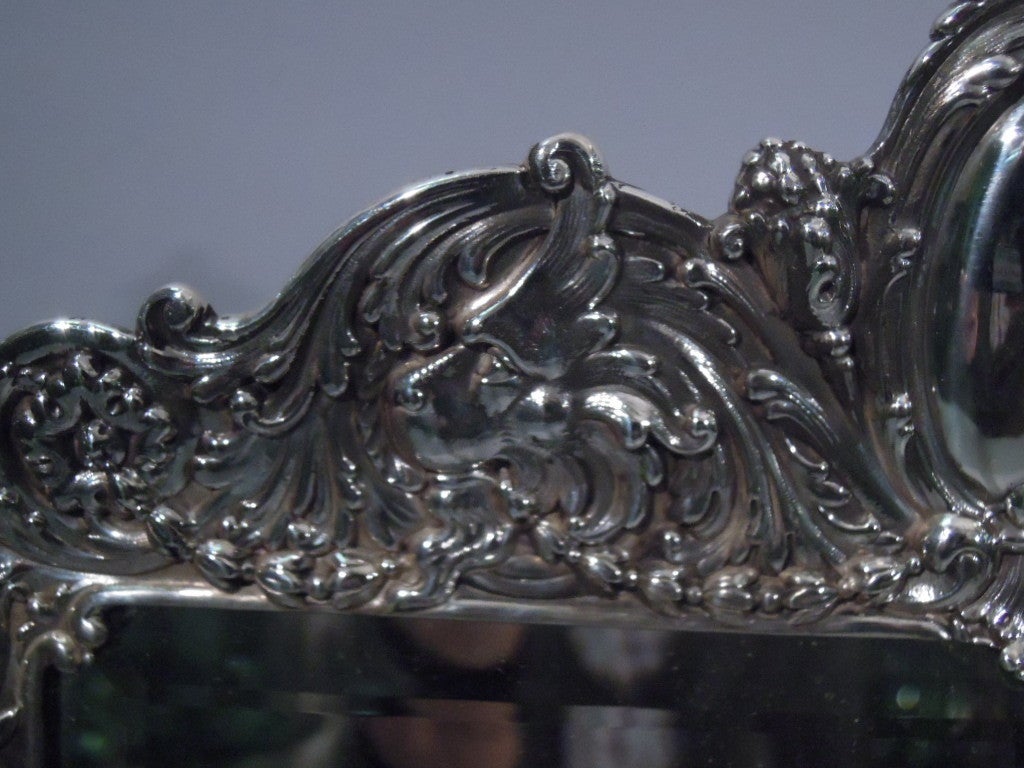Victorian Antique Tiffany Sterling Silver Vanity Mirror