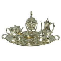 TIFFANY & CO.  Sterling 7 Piece Tea & Coffee Set, Circa 1900