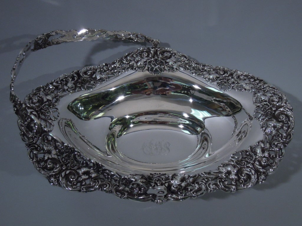 Black Starr & Frost Basket - American Sterling Silver - C 1890 In Excellent Condition In New York, NY