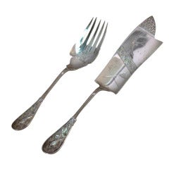 Tiffany Japanese Fish Set - Ästhetische Bewegung - Amerikanisches Sterlingsilber