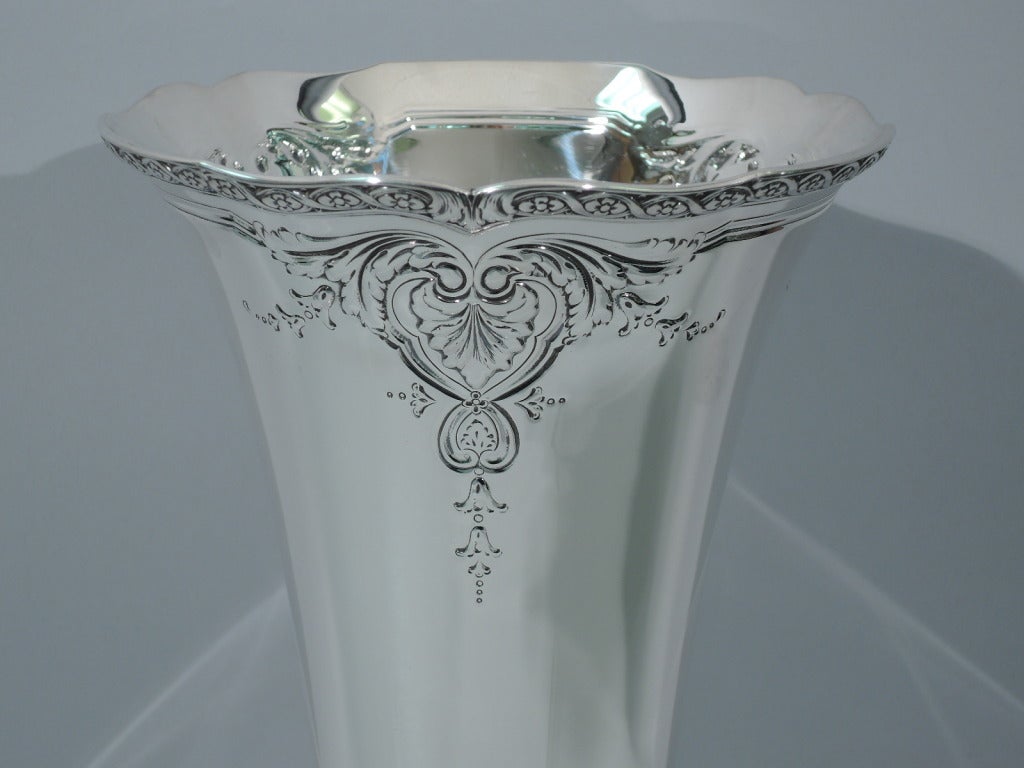 Edwardian Tiffany Vase - Large & Pretty - American Sterling Silver - C 1917