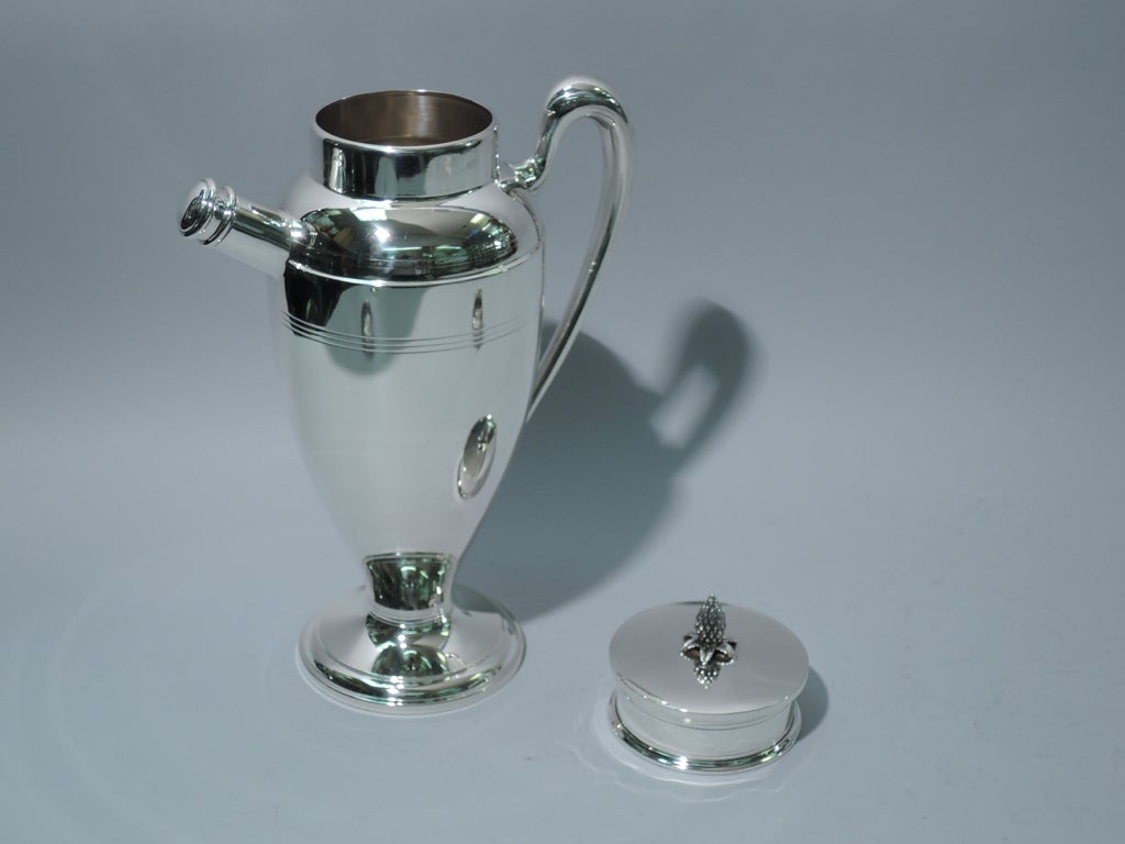 Women's or Men's Art Deco Cocktail Shaker - Marvelous Martini - American Sterling Silver