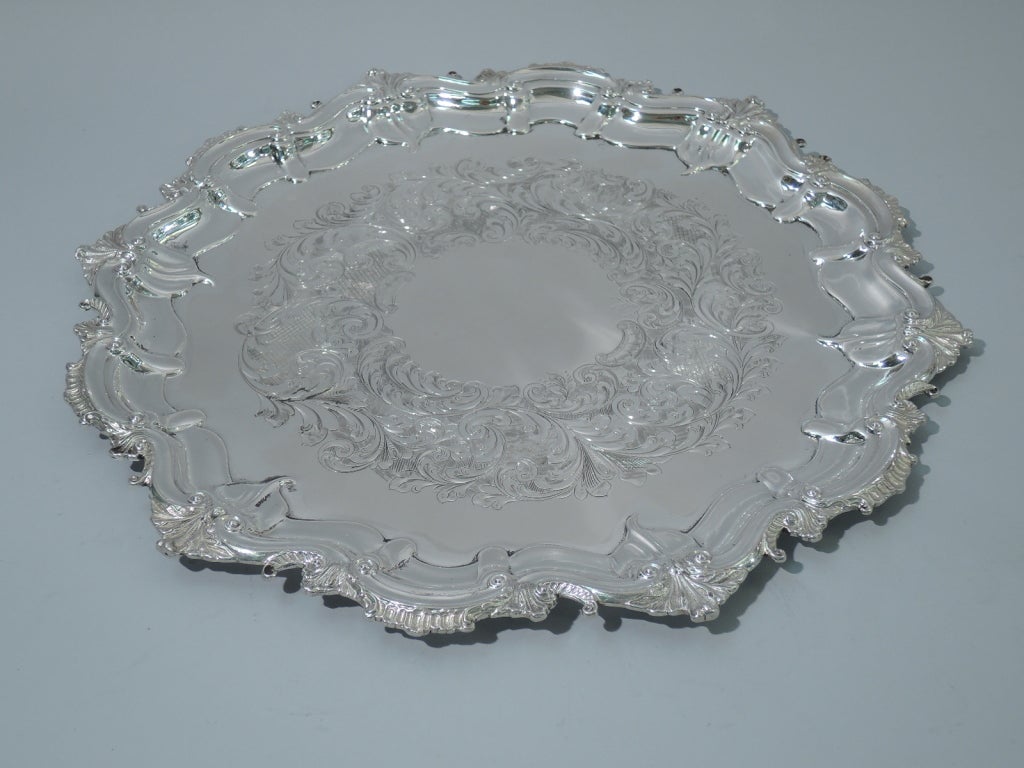 Women's or Men's Georgian-Style Serving Tray - Canadian Sterling Silver - by Birks / Roden