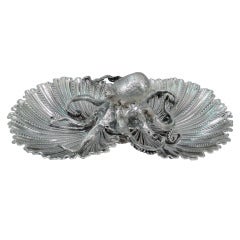 Vintage Dramatic Buccellati Seafood Bowl with Octopus - Italian Sterling Silver