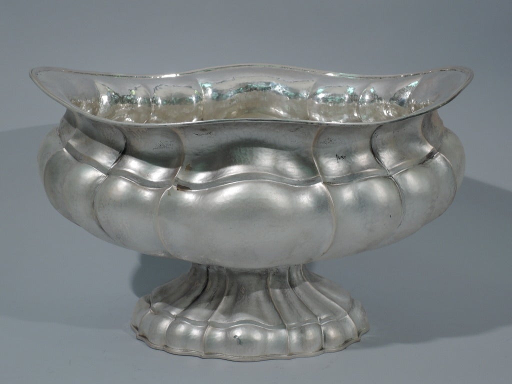 Women's or Men's Italian Centerpiece Bowl - Hand-Hammered Silver - Made by Bruno Vitali C 1980
