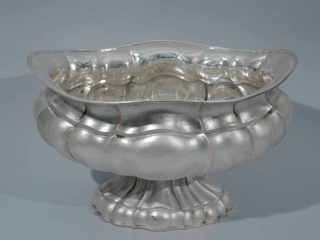 Italian Centerpiece Bowl - Hand-Hammered Silver - Made by Bruno Vitali C 1980 1