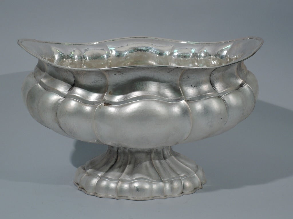 Italian Centerpiece Bowl - Hand-Hammered Silver - Made by Bruno Vitali C 1980 2