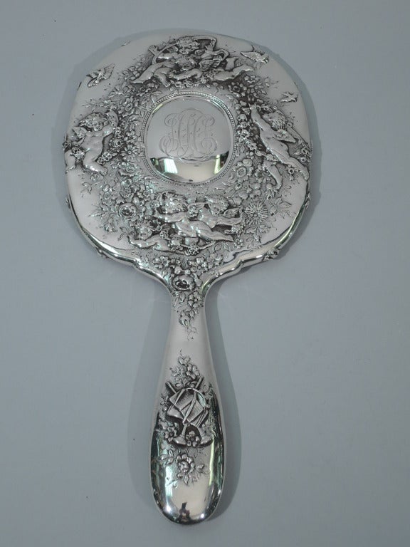 Victorian Tiffany Vanity Set - Rococo - American Sterling Silver - C1900