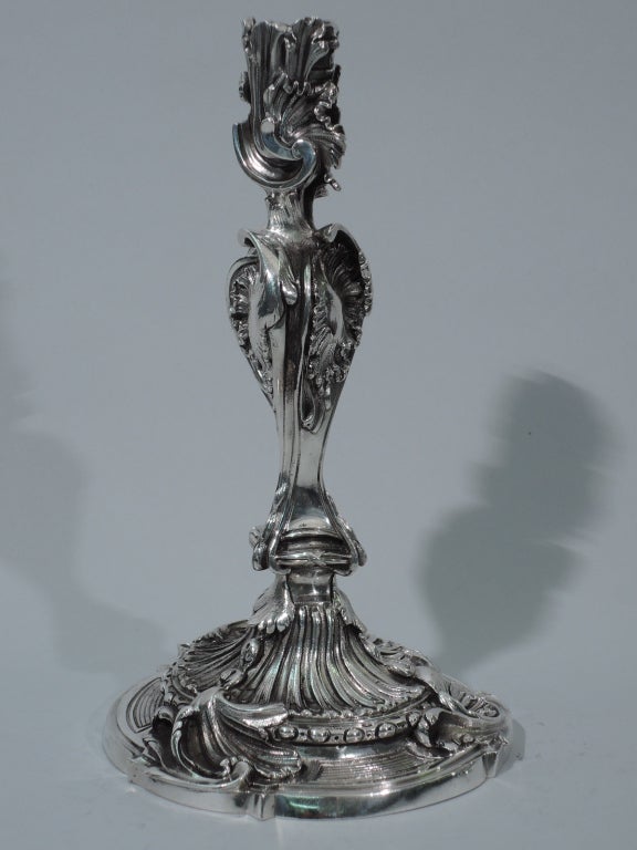 Belle Epoque Candlesticks - French Silver - Made by Cardeilhac C 1910 In Excellent Condition In New York, NY