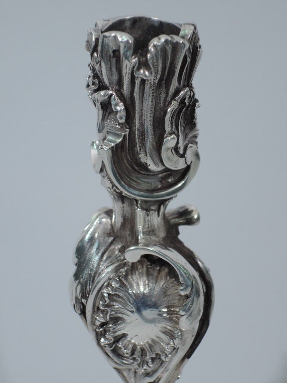 Belle Epoque Candlesticks - French Silver - Made by Cardeilhac C 1910 1