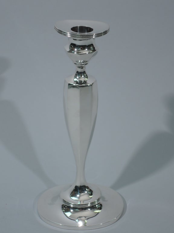 Tiffany Candlesticks - Geometric Pair - American Sterling Silver 1