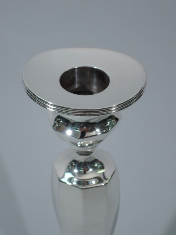 Tiffany Candlesticks - Geometric Pair - American Sterling Silver 2