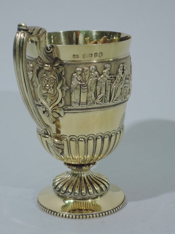 Victorian Mug - Greek Revival - English Sterling Silver Gilt - 1874 3