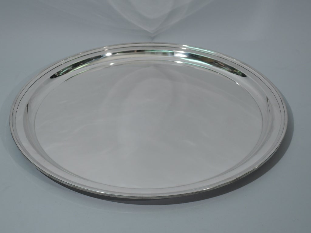 Tiffany Serving Tray - Large & Circular - American Sterling Silver