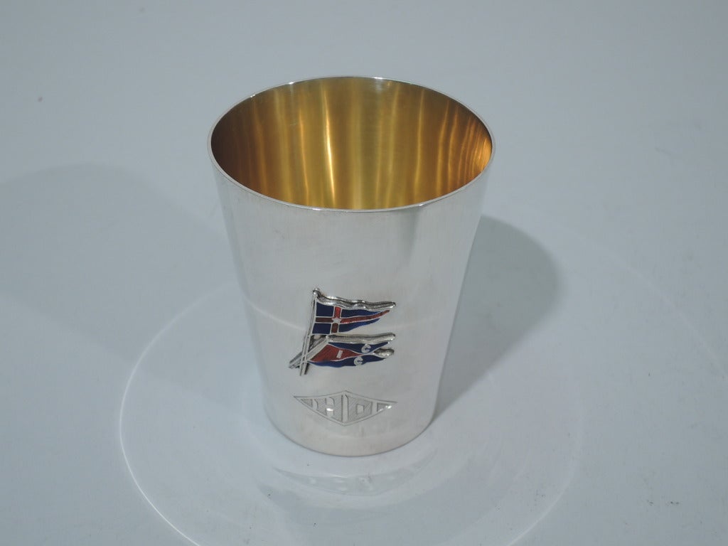 Nautical Bar Set - Cups & Tumblers - American Sterling Silver & Enamel 4