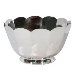 Tiffany Bowl - Modern with Scalloped Petal Rim - American Sterling Silver