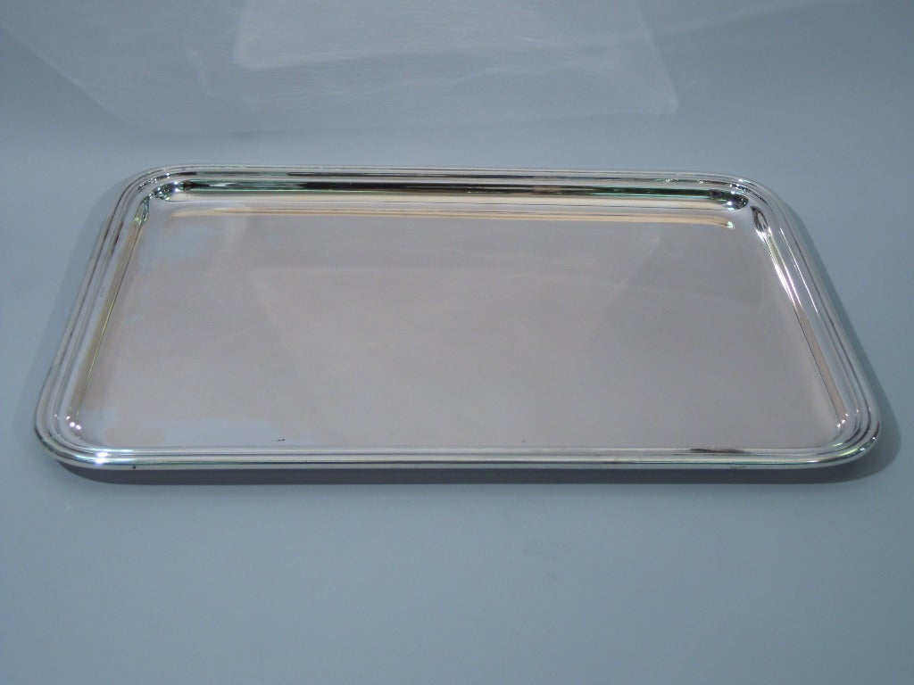 rectangular silver tray