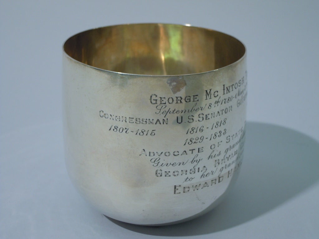 Silver Cup with Southern Confederacy Association 1