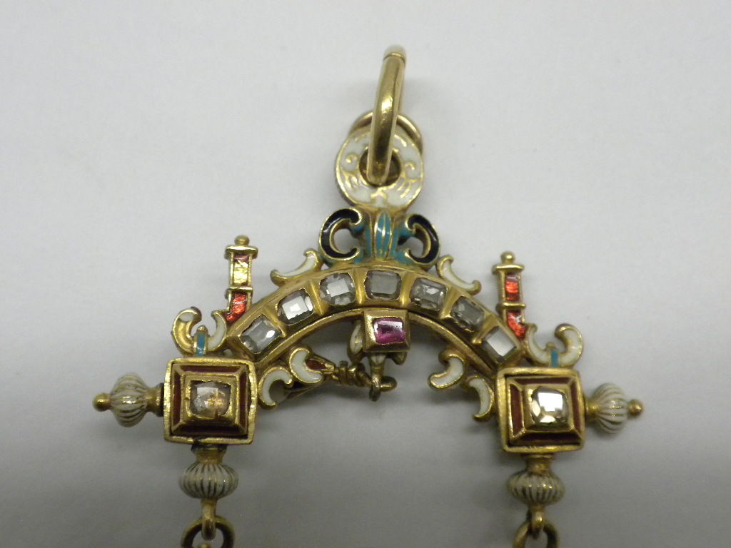 Women's Renaissance Revival Gold & Gemstone Pendant, Circa 1880