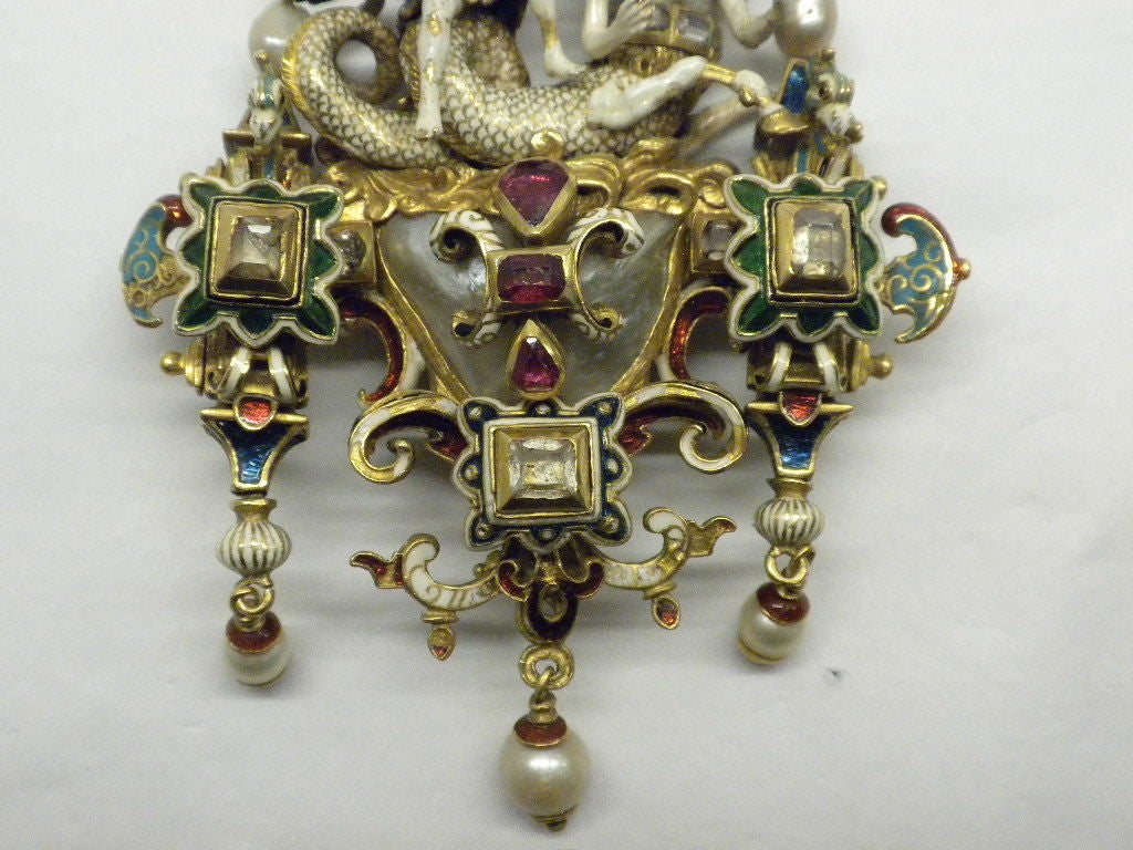 Renaissance Revival Gold & Gemstone Pendant, Circa 1880 2