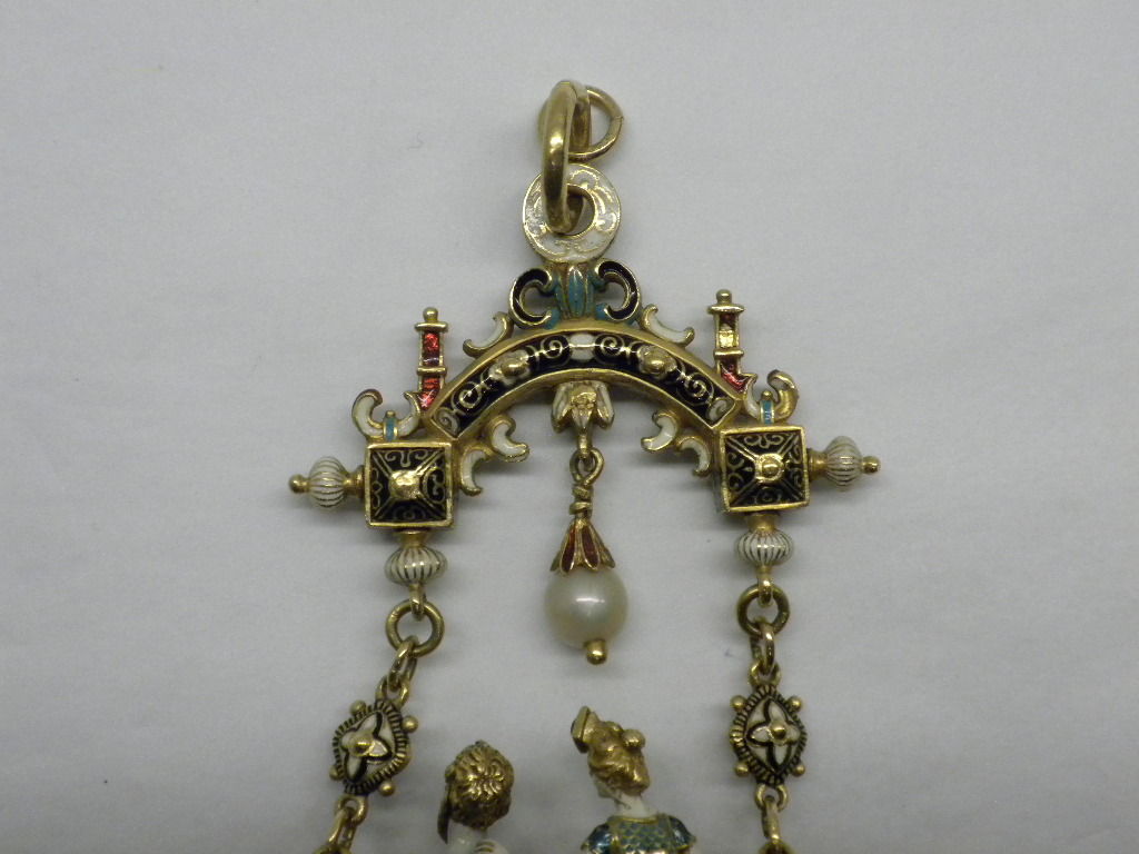 Renaissance Revival Gold & Gemstone Pendant, Circa 1880 5