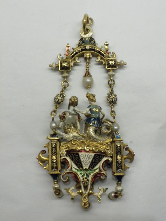 Renaissance Revival Gold & Gemstone Pendant, Circa 1880 6
