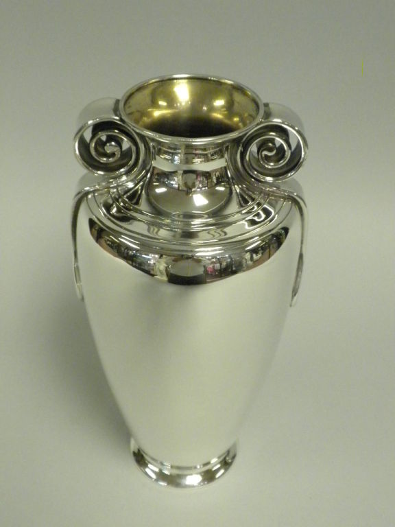 TIFFANY & CO. Arts and Crafts Sterling Vase, Circa 1910