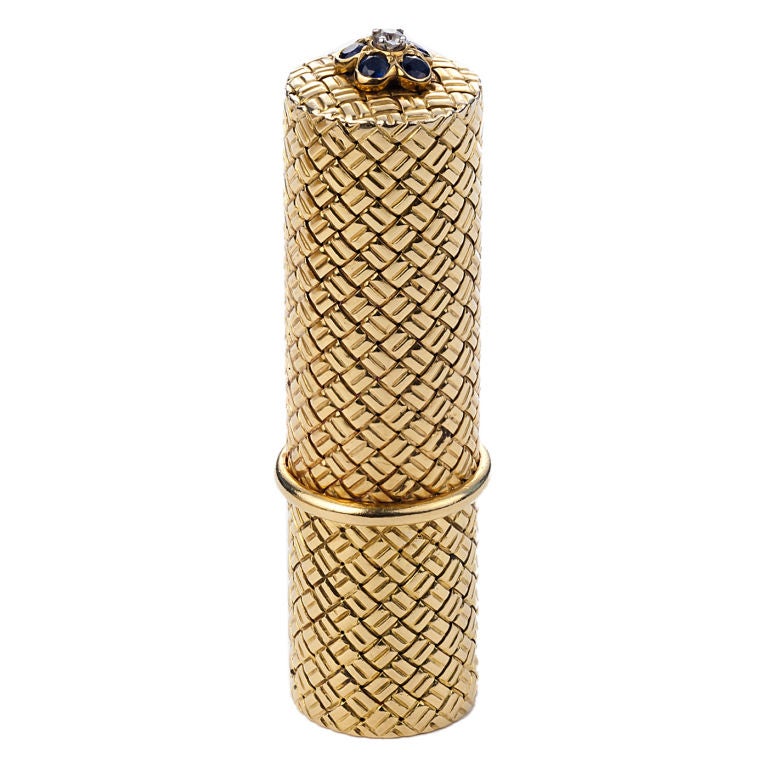 Van Cleef and Arpels gold lipstick case sku 5028 DBGEMS