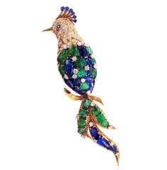 Retro Van Cleef & Arpels Bejewelled Peacock