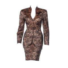 Coquette 1980's Thierry Mugler Lace Suit