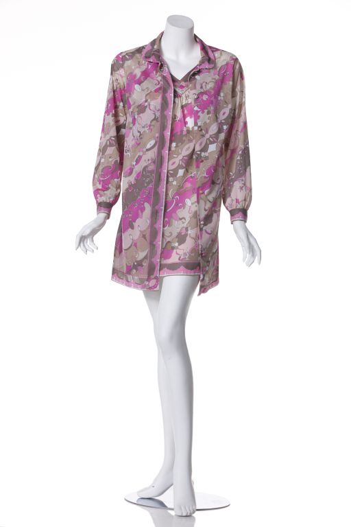 Coquette 1960's Emilio Pucci Lounge Coat & Dress