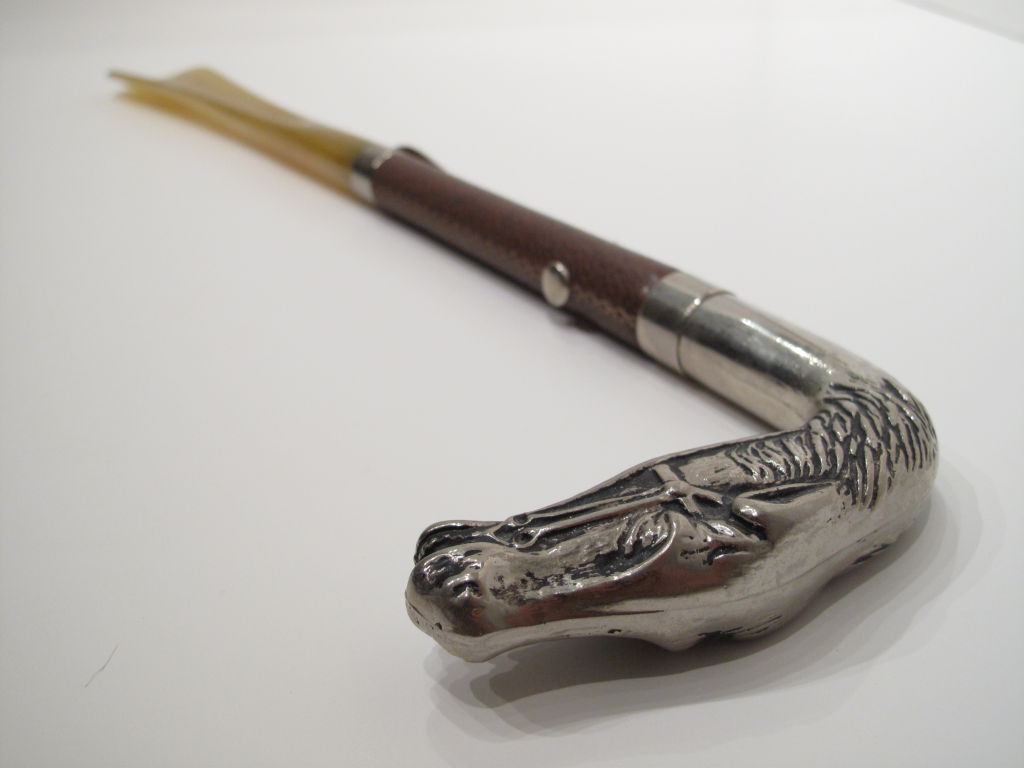 Gucci Sterling Silver and Bone Shoehorn