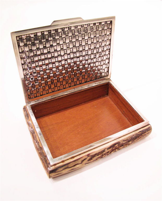 Gucci 1960's Sterling Silver & Bone Cigarette/Trinket Box...Also available matching Gucci Shoehorn!<br />
<br />
<br />
Please note: All sales are final however; we will allow for an exchange up to 7 days after your purchase, so please be sure to