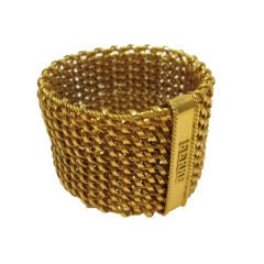 Gianfranco Ferre Woven Gold Bracelet