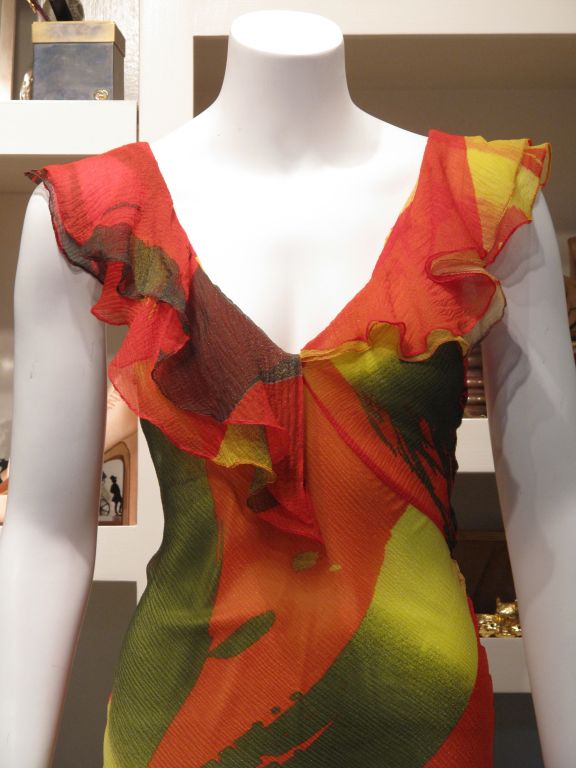 Stephen Burrows Silk Bias Gown