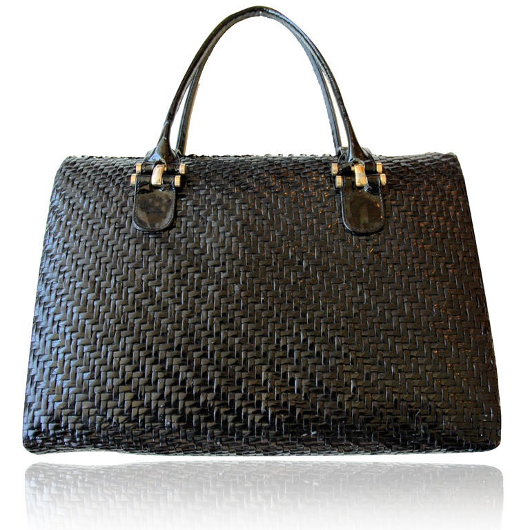 Rodo Italy 1970's Straw Handbag at 1stDibs