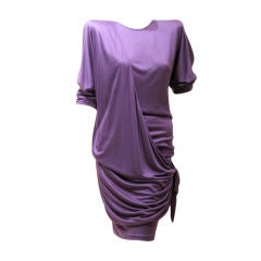 Retro 1980's Purple Ungaro Sarong Dress