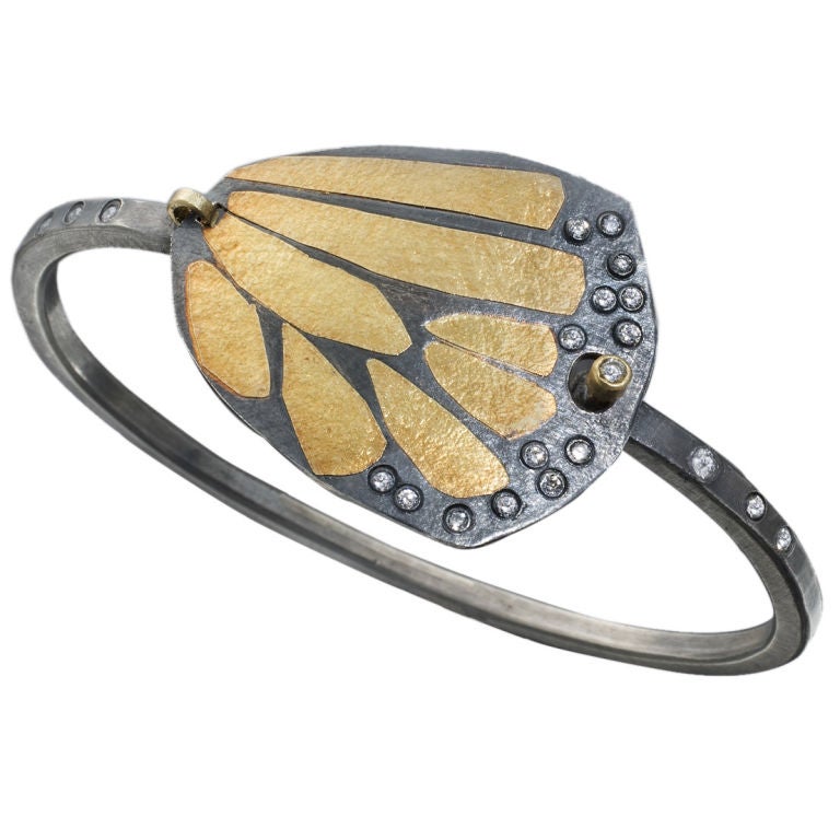 Monarch Butterfly Cuff by Rebecca Myers For Sale